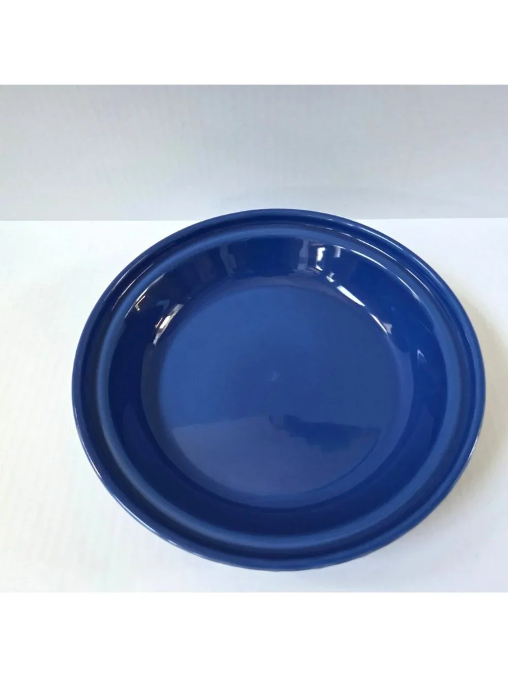 Longaberger Woven Traditions Cornflower Blue Pottery Pie Plate Dish USA Made